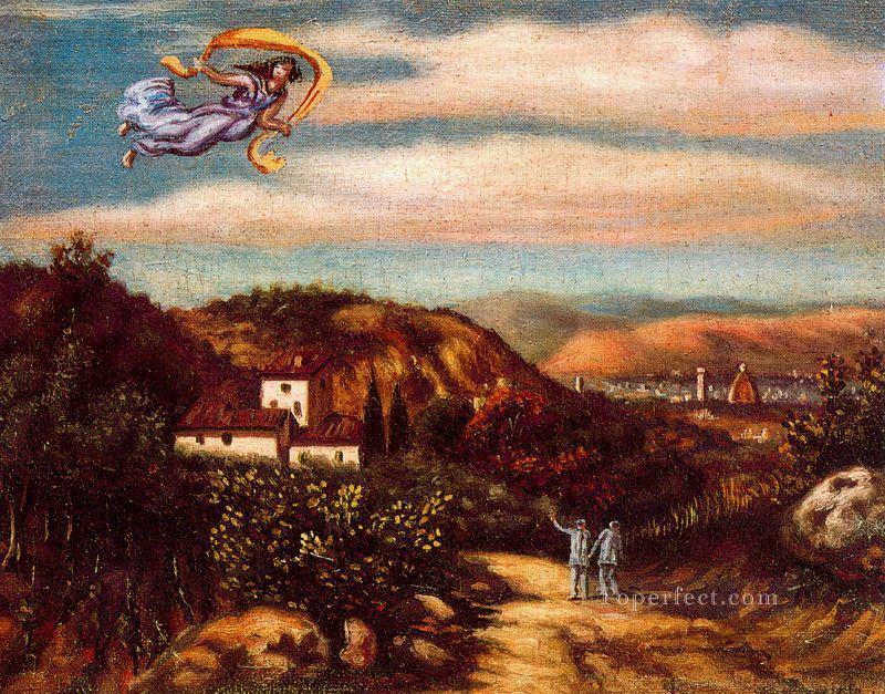 landscape with divinity Giorgio de Chirico Metaphysical surrealism Oil Paintings